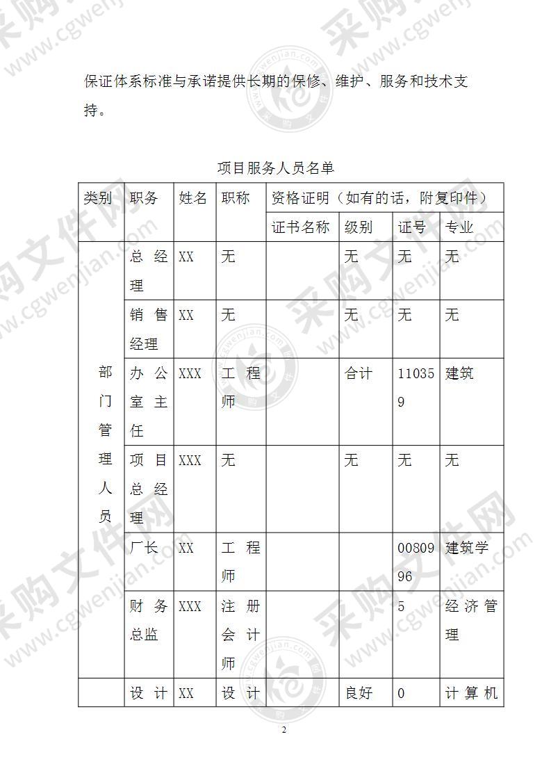 家具项目实施方案