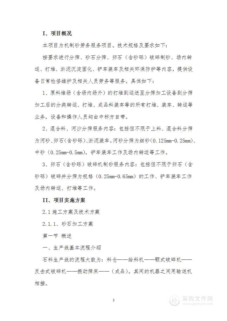 机制砂劳务服务投标方案